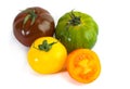 Different colors tomatos, Solanum lycopersicum Royalty Free Stock Photo