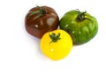 Different colors tomatos, Solanum lycopersicum Royalty Free Stock Photo