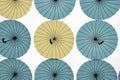 Different colors umbrellas background Royalty Free Stock Photo