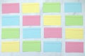 Different colour index cards Royalty Free Stock Photo