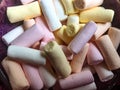 Different coloured marshmellows Royalty Free Stock Photo