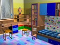 Different colours room for children