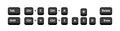 Different computer keyboard buttons combinations. Hotkeys combination such as copy, paste, selection, cancellation and delete.