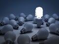 The different concept, Eco energy saving lightbulb Royalty Free Stock Photo