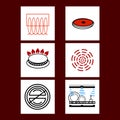 Different Cooker, Hob, Stove Icons Vector