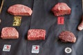 Different Cuts of Wagyu Beef From Japan Royalty Free Stock Photo