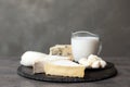 Different dairy products on table Royalty Free Stock Photo