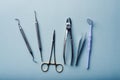 Different dental steel instruments