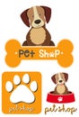 Different designs of logo for petshop