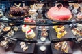 Different desserts on bakery