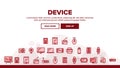 Collection Different Devices Sign Icons Set Vector Royalty Free Stock Photo
