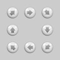 Different directions arrows buttons