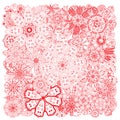 Different doodle flowers Royalty Free Stock Photo