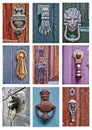 Different door knockers Royalty Free Stock Photo