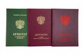 Different education certificates in Russia