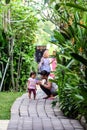 Different emotions of Indonesian children. Travel around Bali. Royalty Free Stock Photo