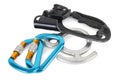 Different equipment for mountain climbing isolated Royalty Free Stock Photo