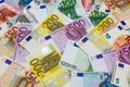 Different Euro banknotes