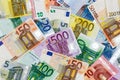Different Euro banknotes Royalty Free Stock Photo
