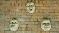 Different expression mask on the wall 02
