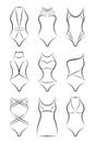 Different fashionable women swimsuits