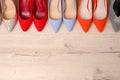 Different female shoes Royalty Free Stock Photo