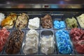 Different flavors of delicious ice cream Royalty Free Stock Photo