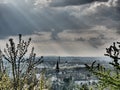 View from the tip of the Tippelsberg hill in Bochum, Germany, to the horizon