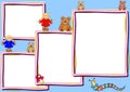 Different frames with toys Royalty Free Stock Photo