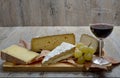 Different french cheese tray Royalty Free Stock Photo