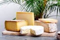 Different french cheeses Normandy and Savoie Royalty Free Stock Photo