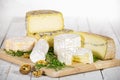 Different french cheeses Royalty Free Stock Photo