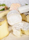 Different french cheeses Royalty Free Stock Photo