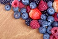 Different fresh berries as background