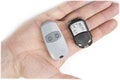 Different garage wireless remote controls for opening and closing.