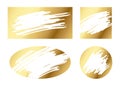 Different gold shapes illustration. Scratch elements for lottery game. Getting jackpot from lucky coupon