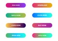 Different gradient colors vector icons set, button Royalty Free Stock Photo