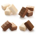 Different groups of caramel candy Royalty Free Stock Photo