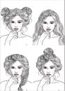 Different hairstyles for each day