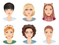 Different hairstyles, female