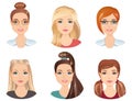 Different hairstyles, female