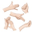 Different hand positions