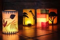 Different handmade lanterns