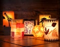 Different handmade lanterns