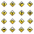 Different highly detailed and fully Traffic-Road Sign Collection. ready to use