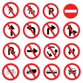 Different highly detailed and fully Traffic-Road Sign Collection. ready to use Royalty Free Stock Photo