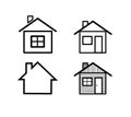 Different home icons. Royalty Free Stock Photo