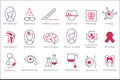 Different hospital department icons set vector Illustrations on a white background