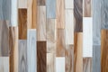 Different hues of wooden planks organized in a systematic design for indoor decorating ideas Royalty Free Stock Photo