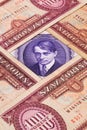 Different Hungarian banknotes